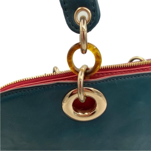 Teal Multifunctional Satchel Crossbody Shoulder Ba - Picture 13 of 16